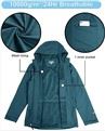 Men's Rain Jacket Waterproof Cycling Running Packable Raincoat With Hood Lightweight Windbreaker With Mesh Lining